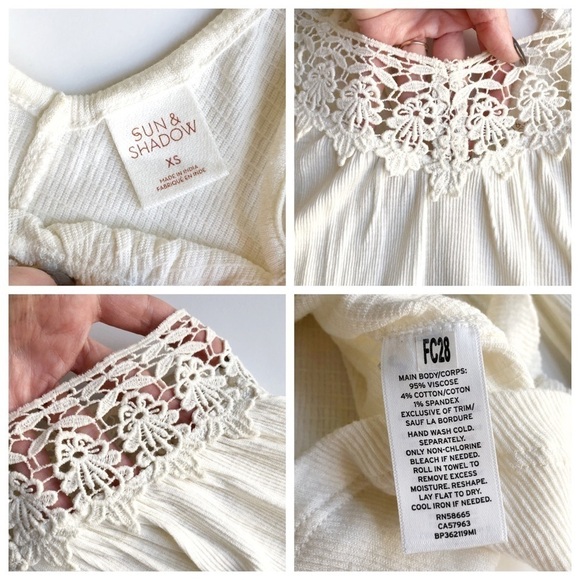 Sun & Shadow Crochet Trim Off the Shoulder Top - Picture 10 of 10